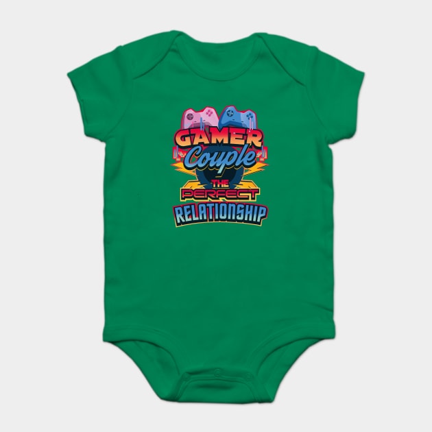 Gamer Couple The Perfect Relationship V-Day Baby Bodysuit by creative